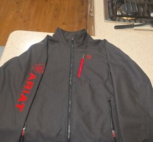 Ariat Performance Jacket Black and Red with Athletic Design